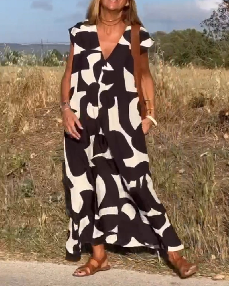 Valenzora | Women's Printed Long Dress