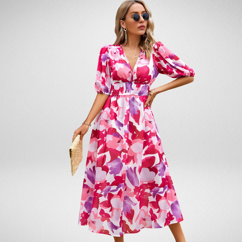 Valenzora | Midikleid mit Dreiviertelärmeln