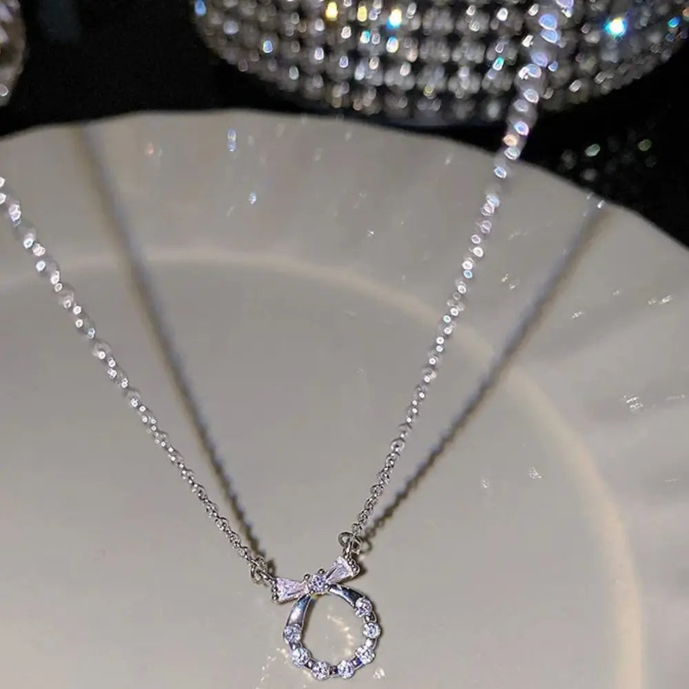 Valenzora | Bow Angel Wing Heart Pendant Necklace for Women