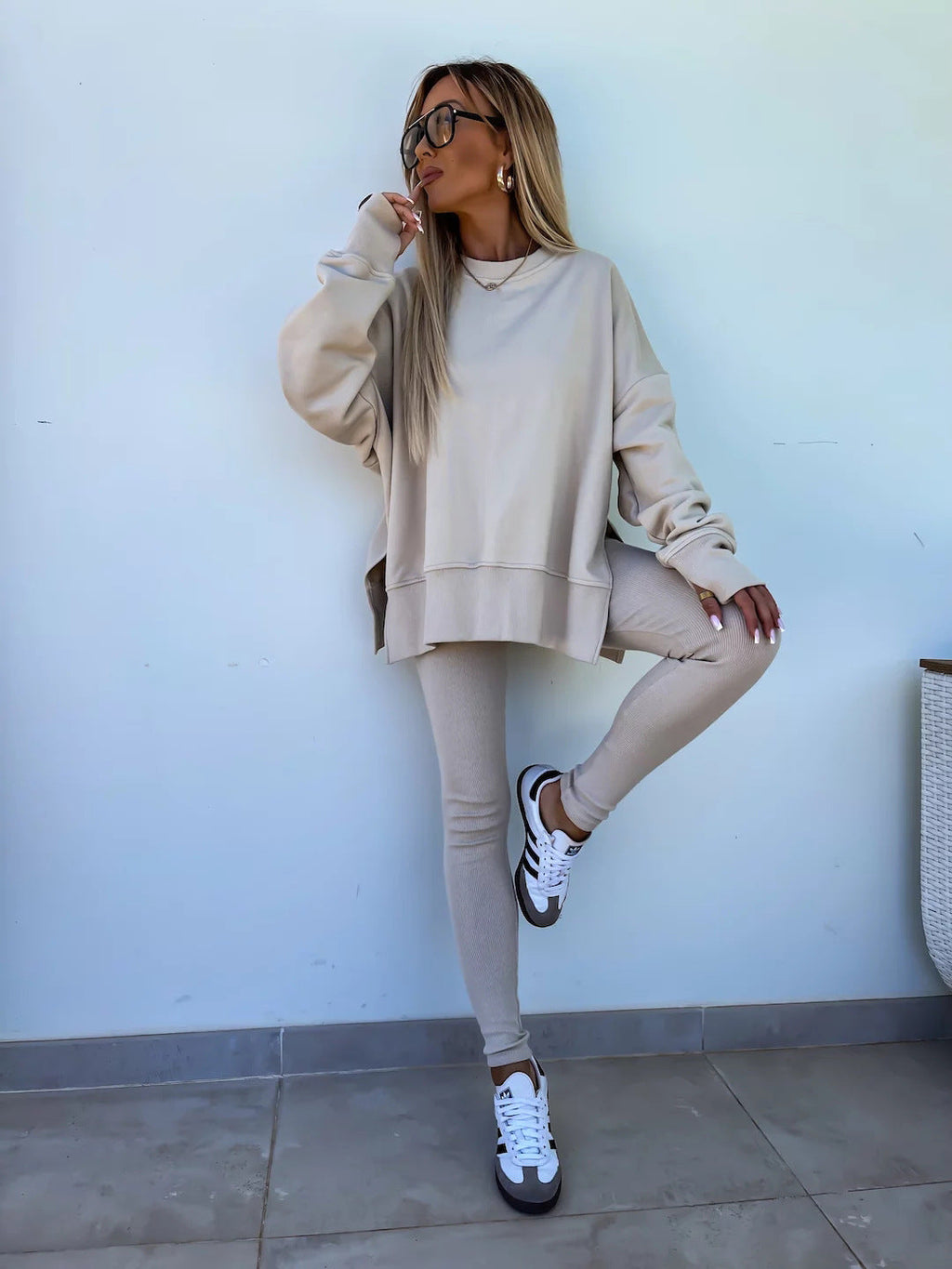 Valenzora | Damen Anzug im Relaxed-Stil mit langen Ärmeln – Winter-Set