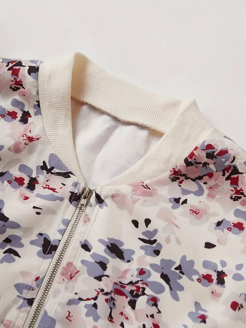 Valenzora | Bomber jacket with floral pattern