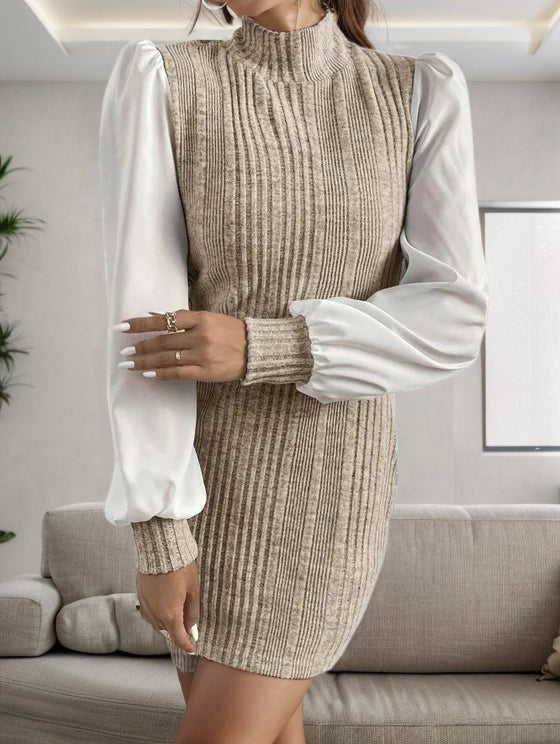 Valenzora | Stylish Autumn Ribbed Sweater Dress for Women