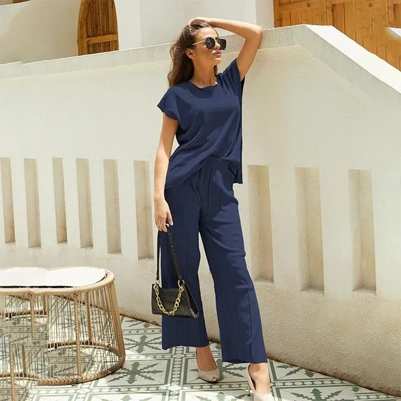 Valenzora | Elegant two-piece set with wide legs