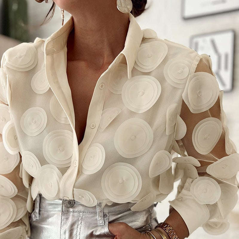 Valenzora mesh long-sleeved shirt