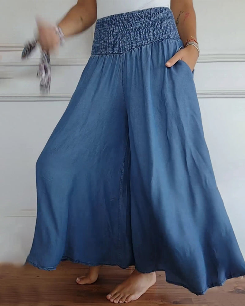 Valenzora | Hose mit elastischem Bund und weitem Bein