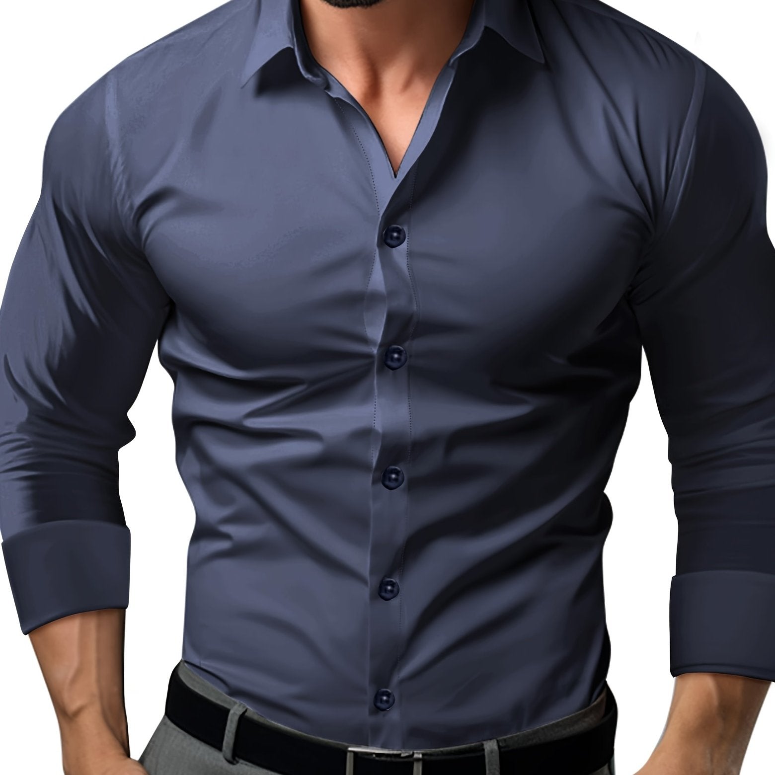 Valenzora | Slim Fit Plain Cotton Shirt
