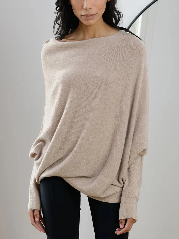 Valenzora | Asymmetrisch drapierter Pullover