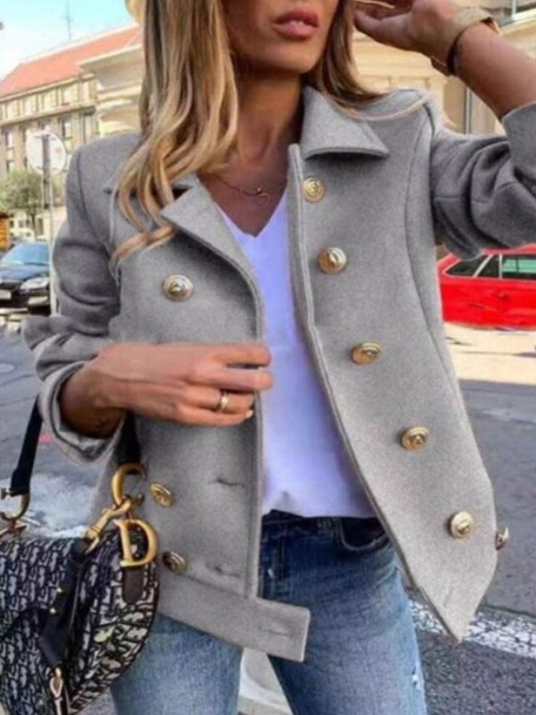 Valenzora - Short designer jacket with gold buttons