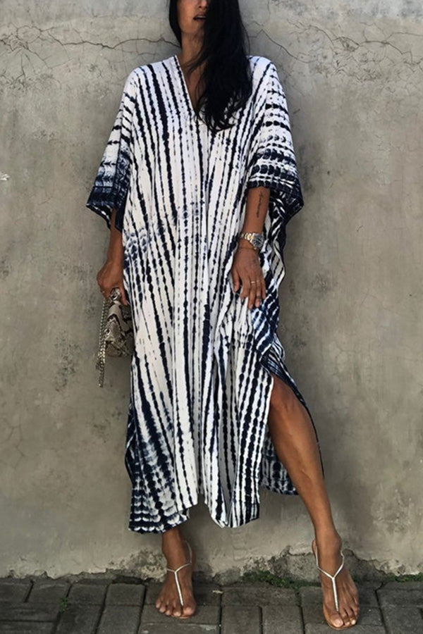 Valenzora Freely – Lockeres Wickelkleid im Batik-Boho-Stil