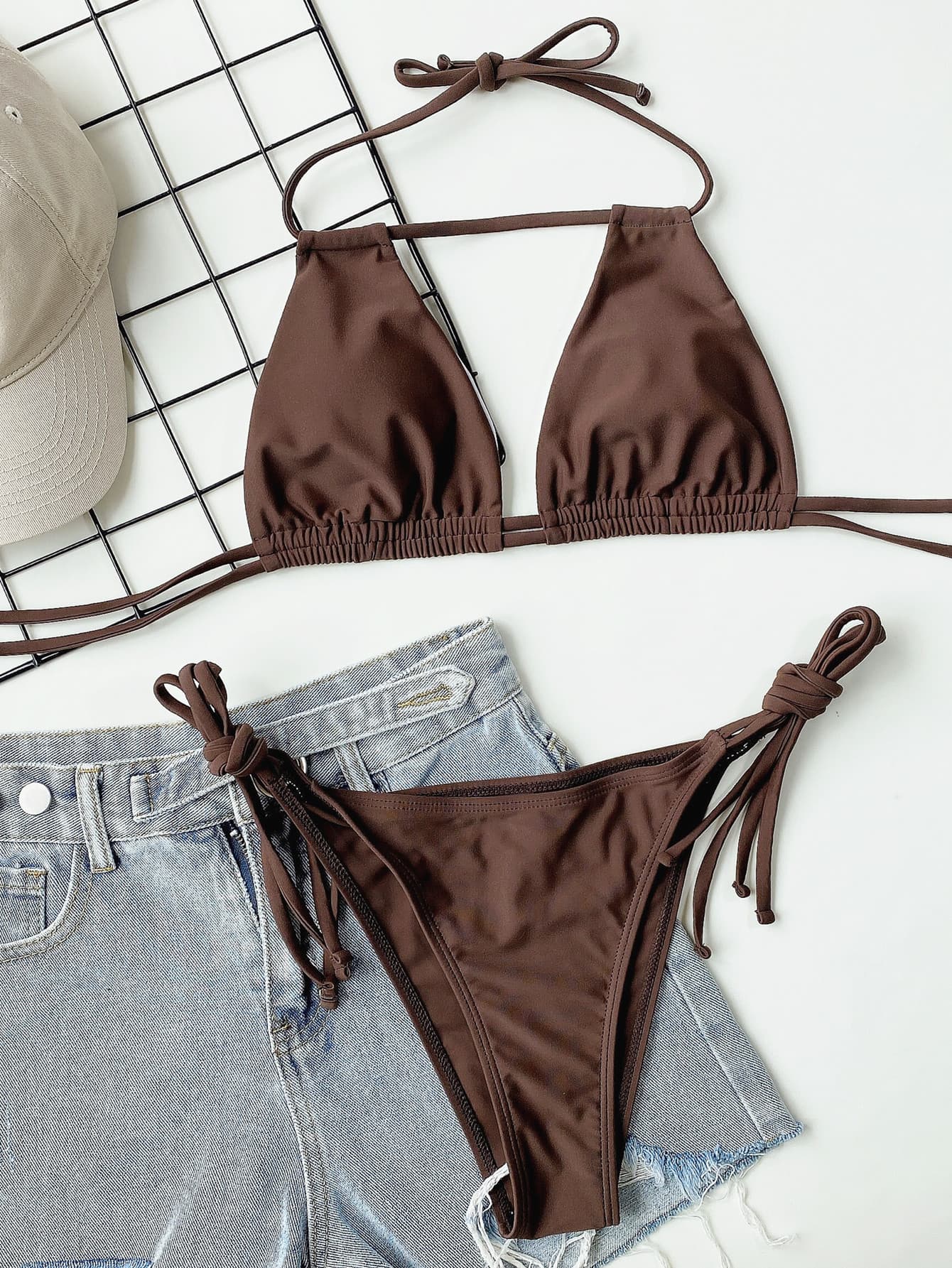 Valenzora | Strapless Ruched Bikini Set
