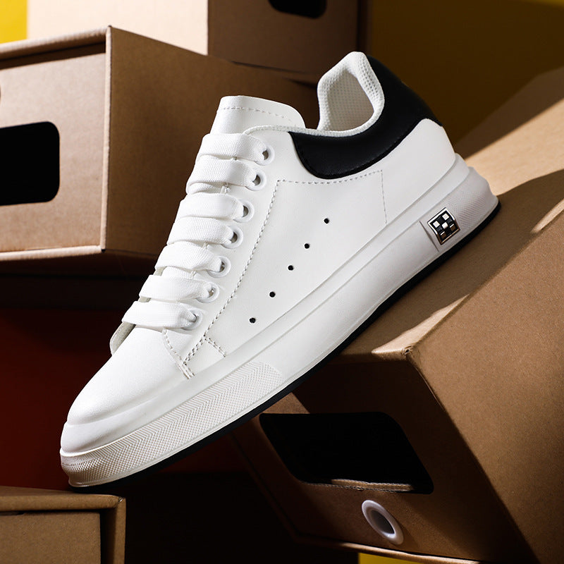 Valenzora | Sneakers with a Heel: Comfortable Casual Shoes with a 6 cm Hidden Heel, Made of Faux Leather, For Everyday & Business