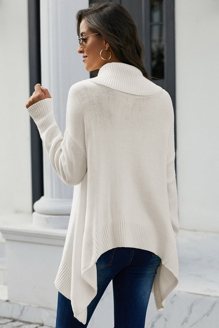 Valenzora Asymmetrischer Rollkragenpullover