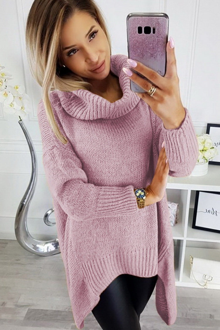 Valenzora Asymmetrischer Rollkragenpullover