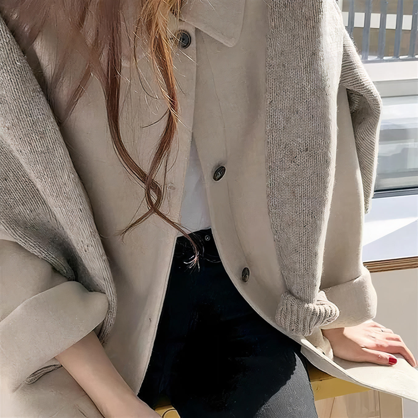 Valenzora | Cashmere Short Trench Coat for Women