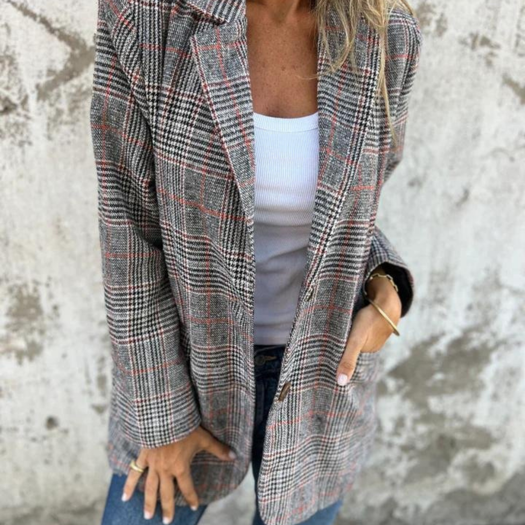 Valenzora | Checkered blazer in an oversized look