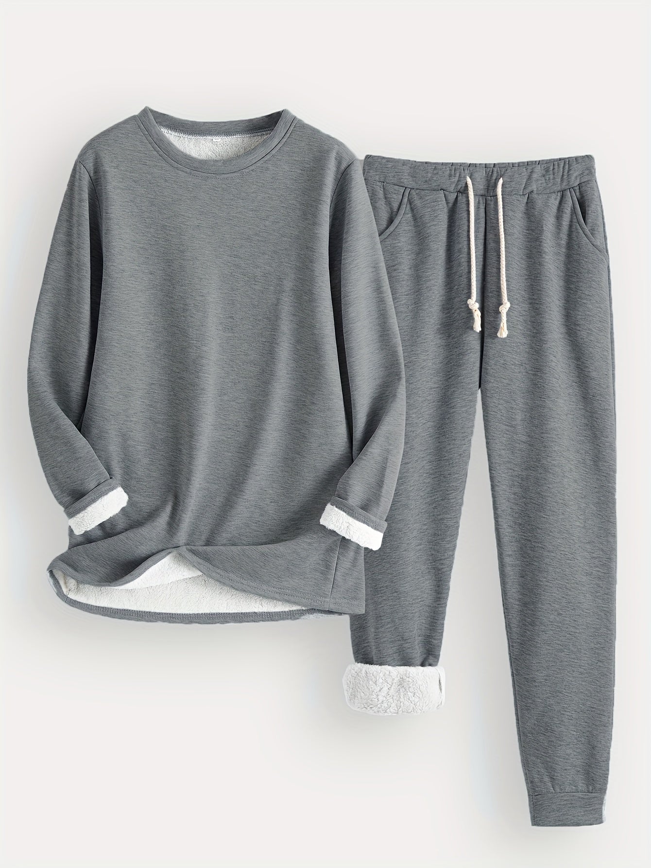 Valenzora | Stylish Winter Casual Thermal Sweatshirt and Jogging Pants Set for Women