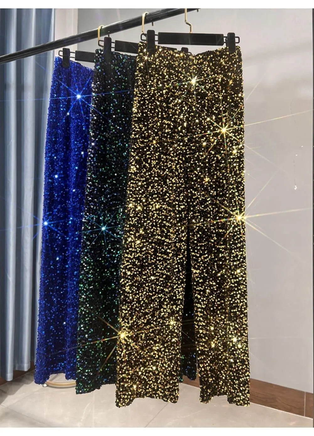 Valenzora | Wide-leg sun pants with sequins