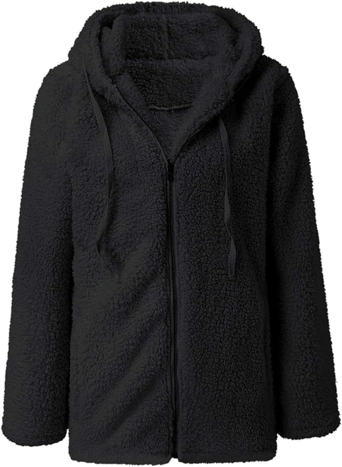 Fleece vest with hood and zipper