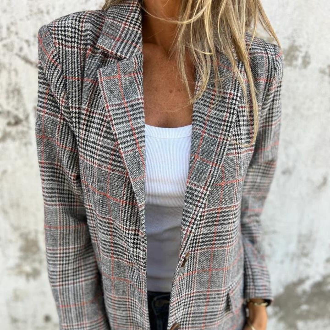 Valenzora | Checkered blazer in an oversized look