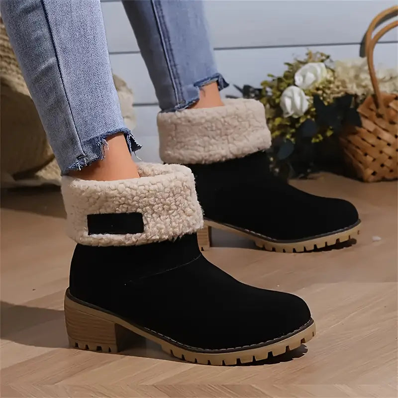 Valenzora | Snow boots with a chunky heel and mid-height sole