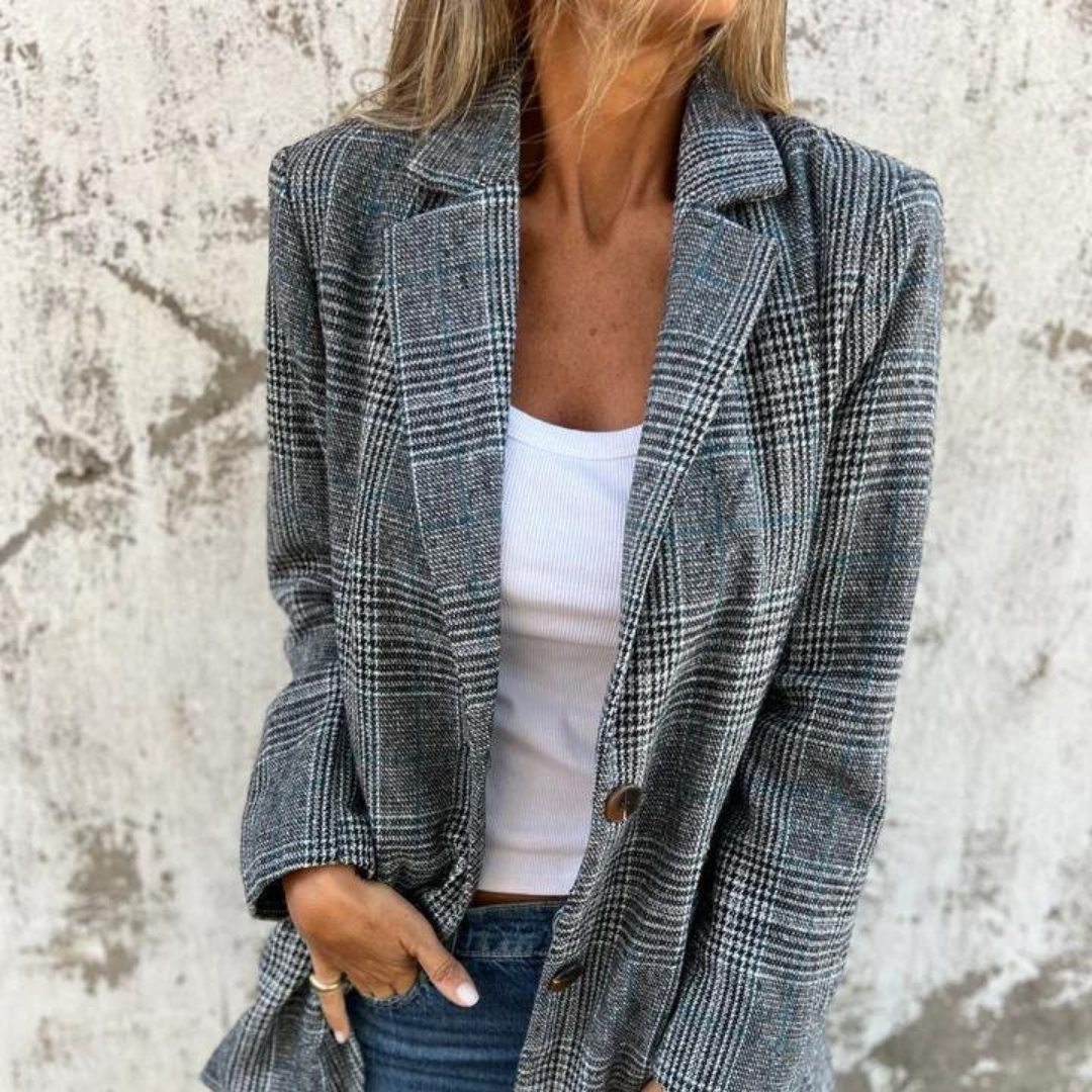 Valenzora | Checkered blazer in an oversized look
