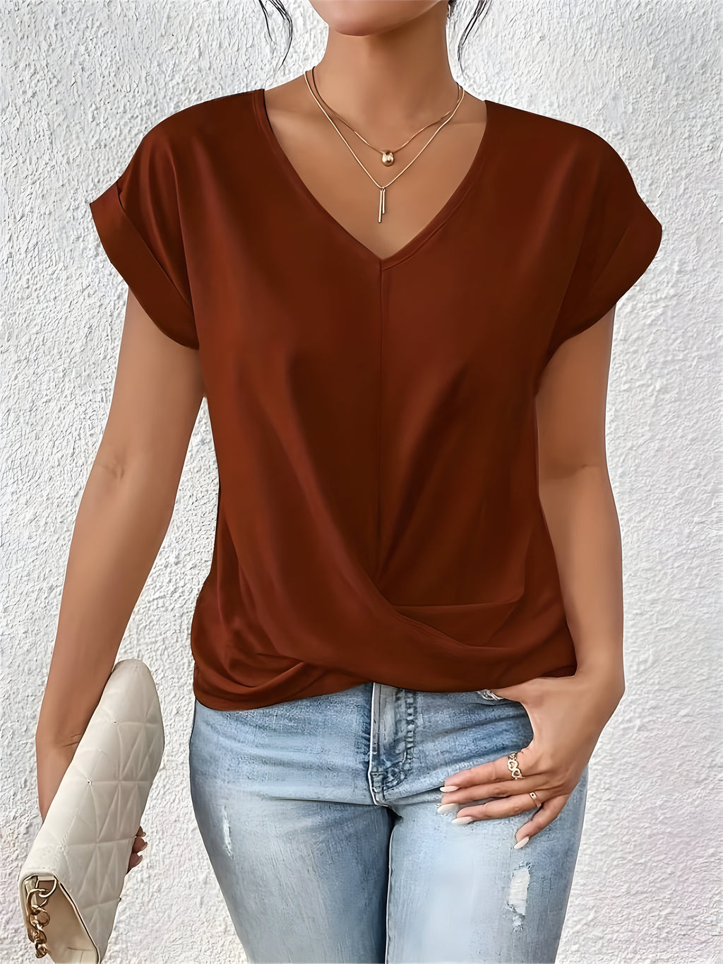 Valenzora | Casual V-neck T-shirt