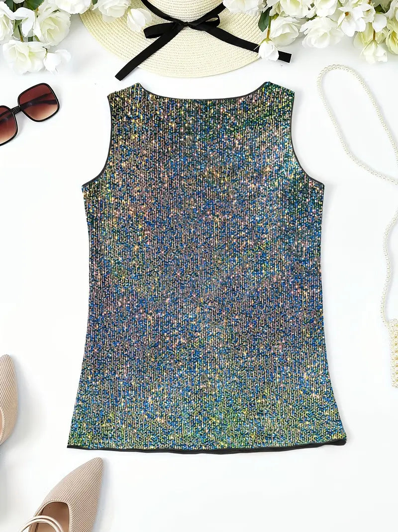 Valenzora | Elegant sleeveless top with sequins