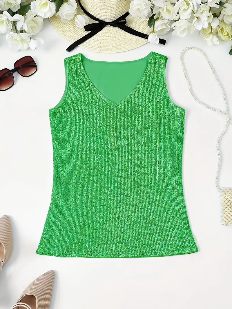 Valenzora | Elegant sleeveless top with sequins