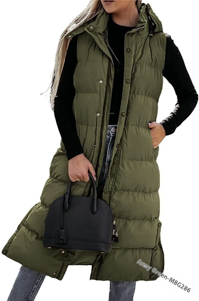 Valenzora | Sleeveless, casual quilted jacket with hood and zipper