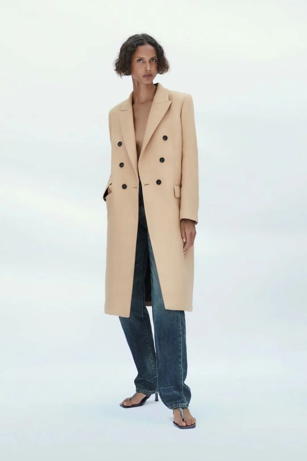 Valenzora | Double-breasted jacket with hood