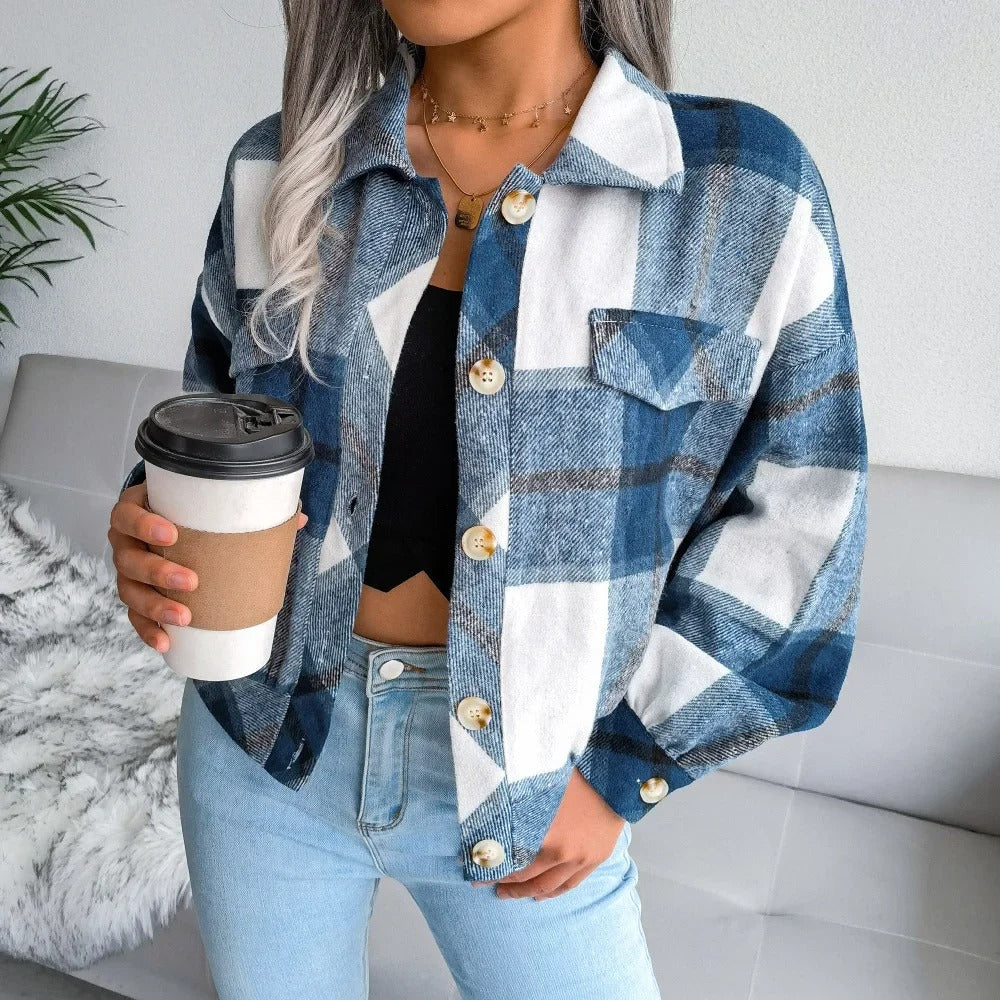 Valenzora | Checkered Summer Jacket for Women