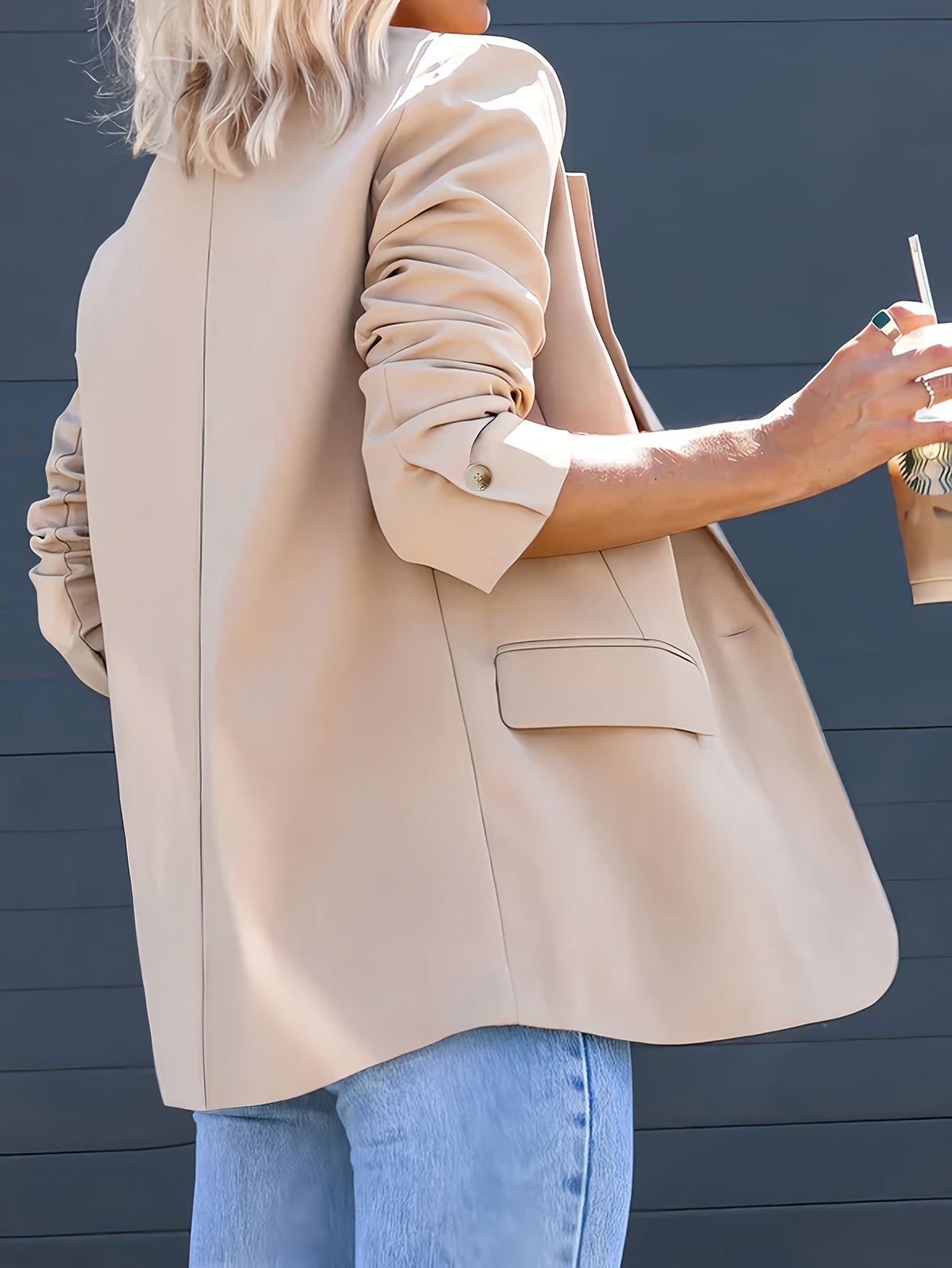 Valenzora | Casual blazer with lapel collar