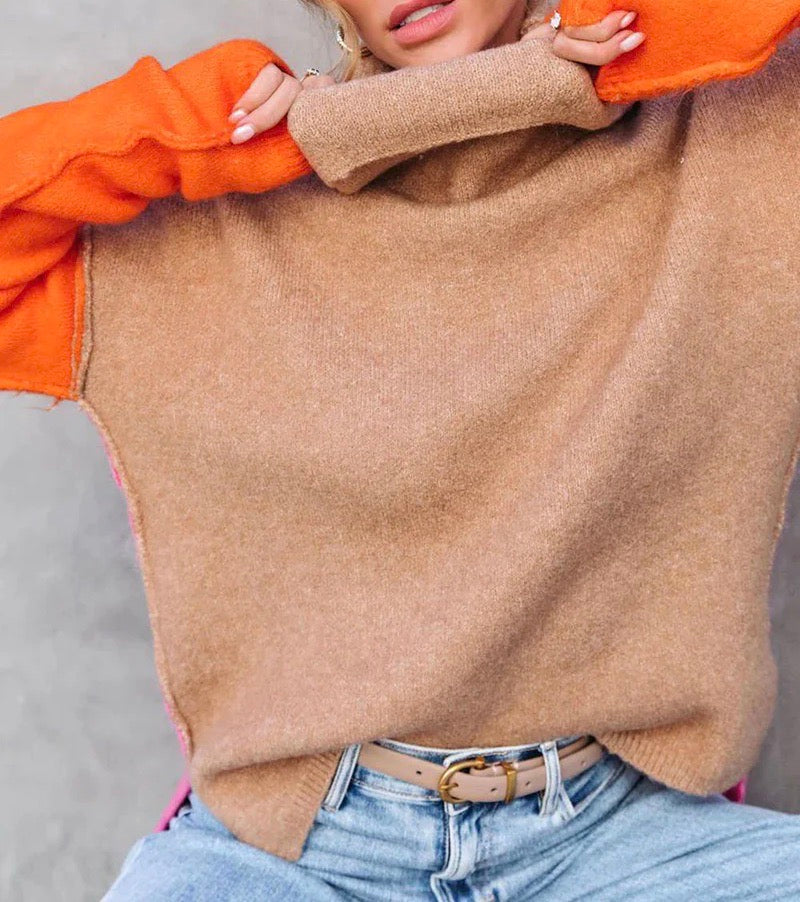 Beautiful color block sweater
