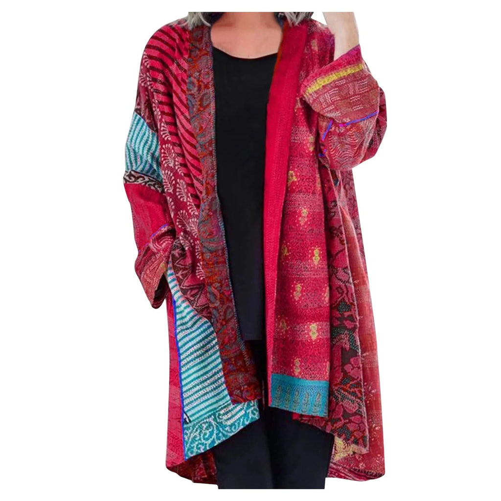 Valenzora Vintage Strickjacke mit langen Ärmeln