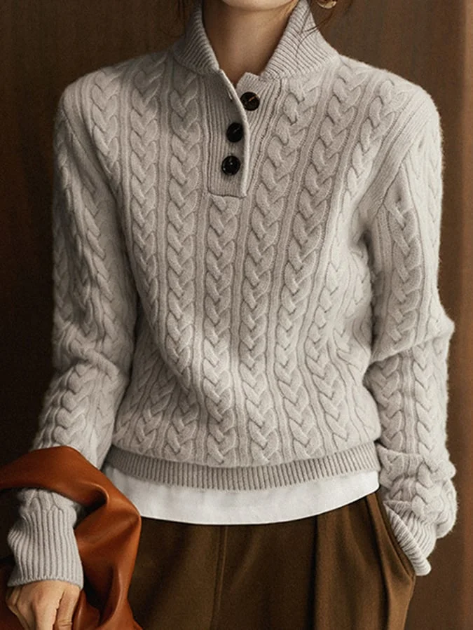 Valenzora | Zopfmuster-Winterpullover für Damen