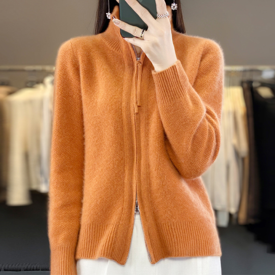 Valenzora | Eleganter und bequemer Cardigan mit Reißverschluss