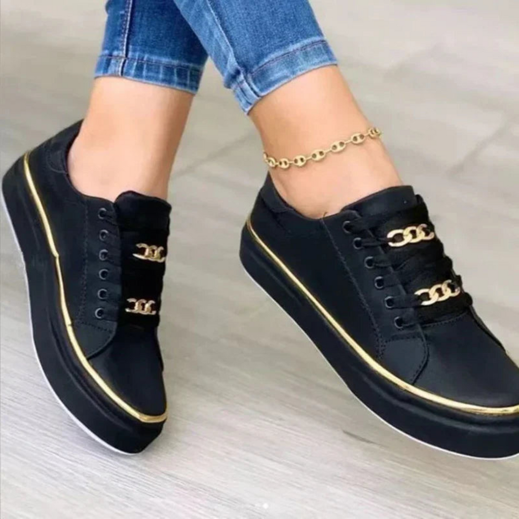 Valenzora | Low-Top-Sneakers mit Kettendetail Casual Für Damen