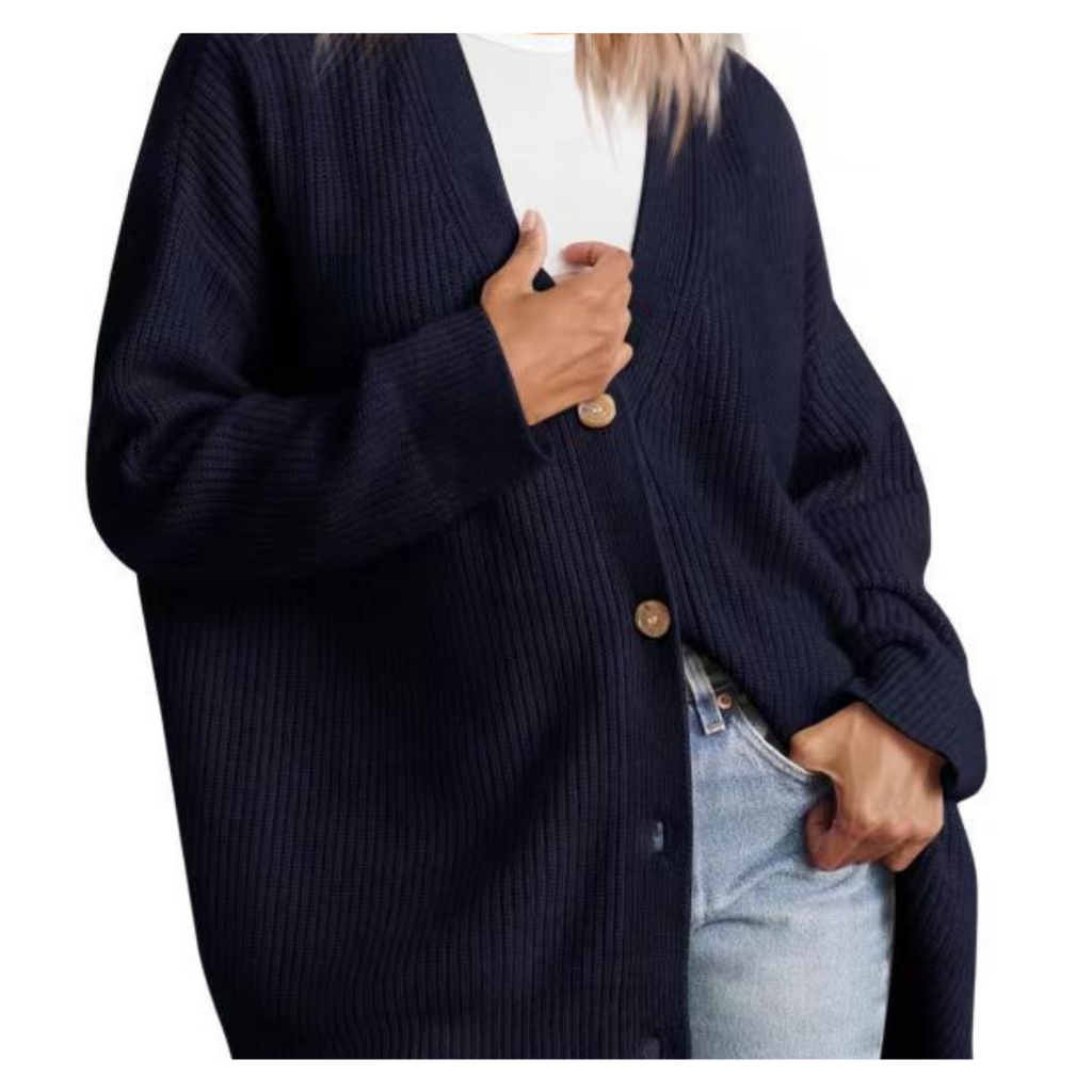 Valenzora | Eleganter Oversize-Cardigan mit Knöpfen für Damen