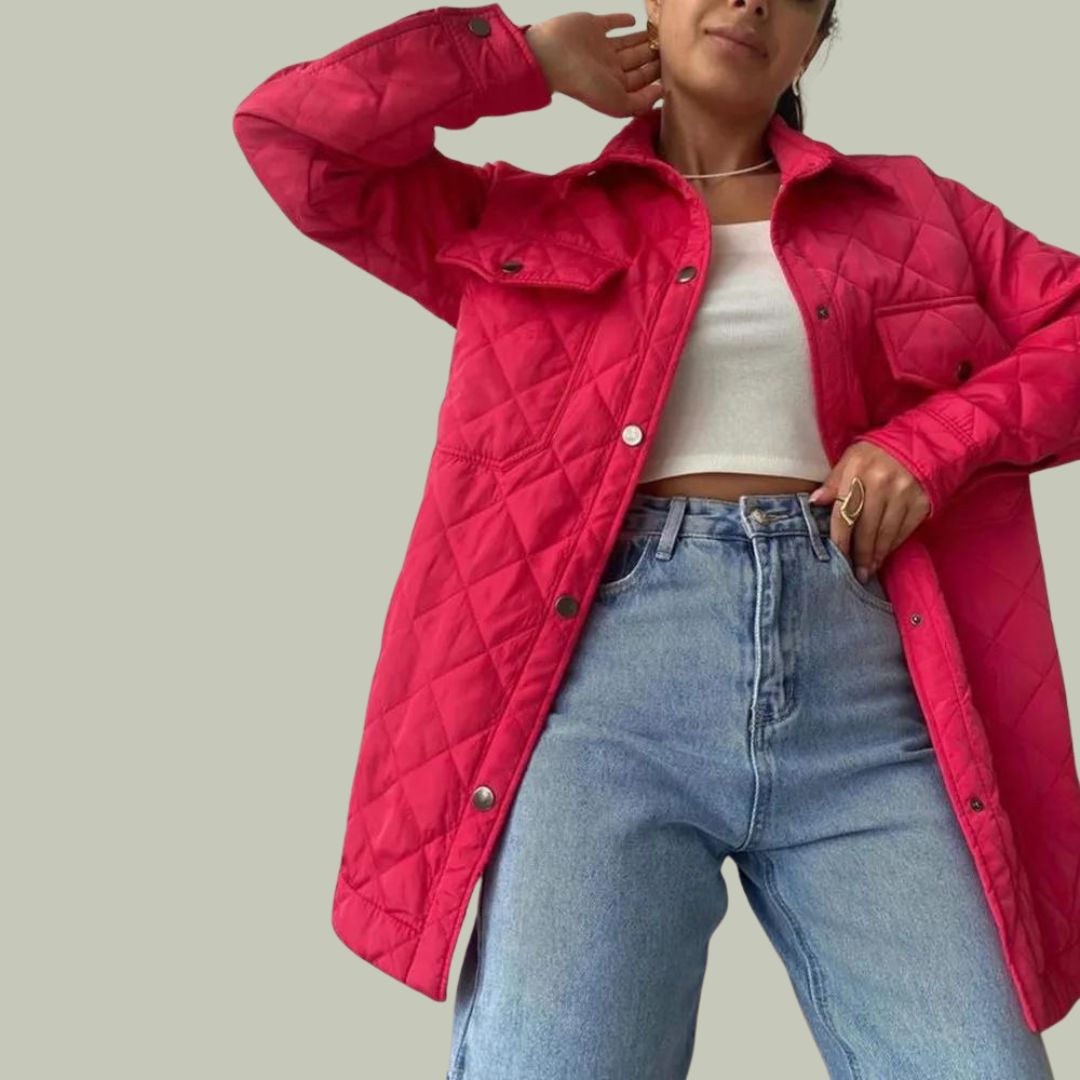 Steppjacke mit Druckknöpfen
