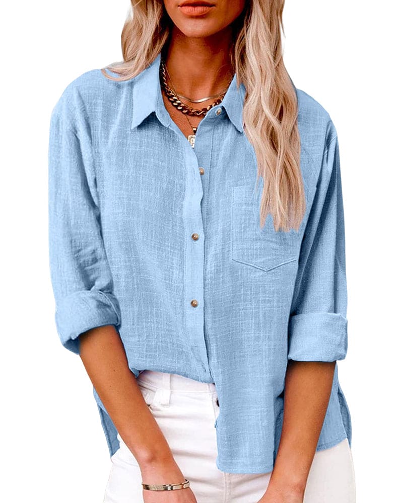 Valenzora | Bluse aus Baumwollleinen