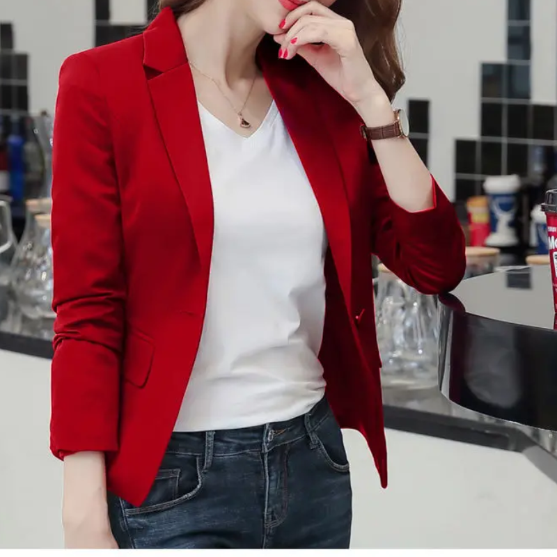 Valenzora | Elegant women's blazer with long sleeves, ideal for work