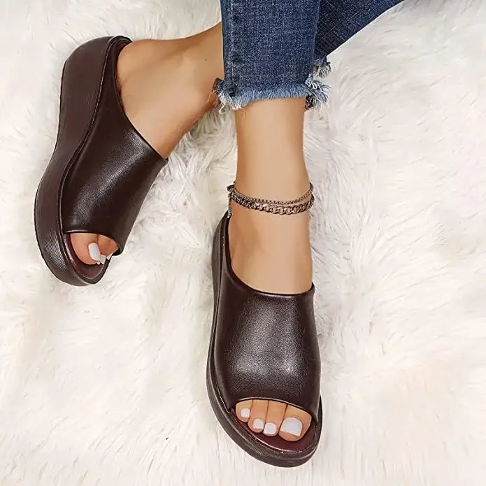 Valenzora | Women's slippers with leather sole