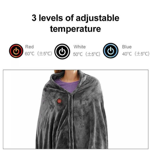 Valenzora | USB Heated Blanket Adjustable Temperature Ultimate Comfort