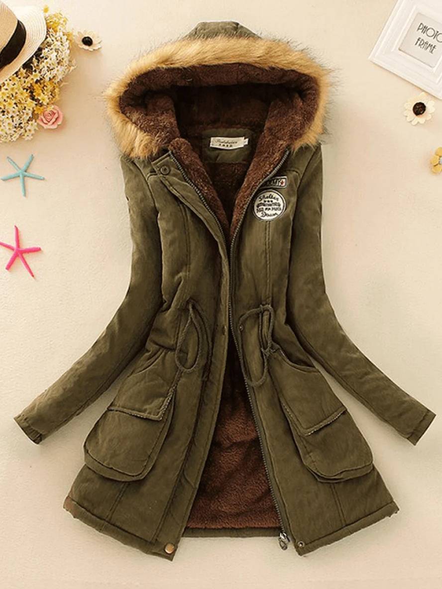 Valenzora | Women's parka in mid-length style with zipper