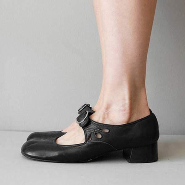 BEATRICE™ - Wedge Leather Orthopedic Buckle Sandals
