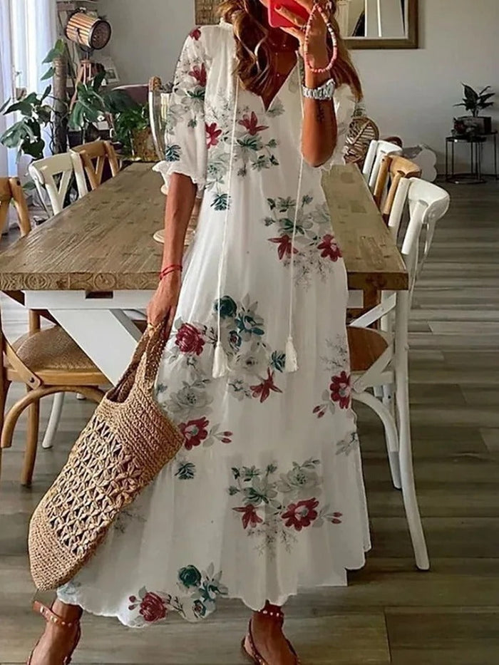 Valenzora | Summer Midi Dress with Light Design