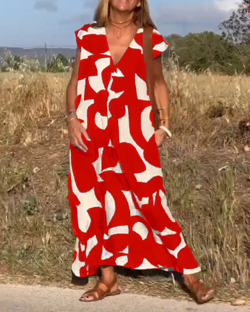 Valenzora | Women's Printed Long Dress