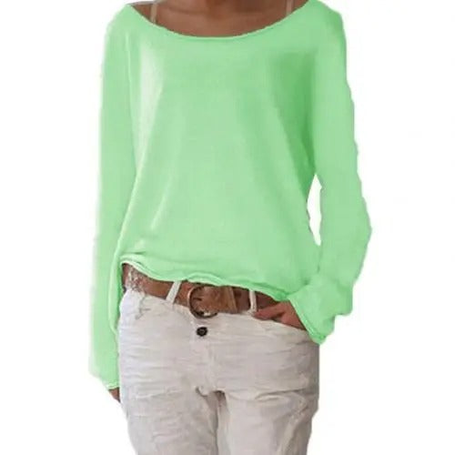 Valenzora | Loosely knitted women's long-sleeved shirt