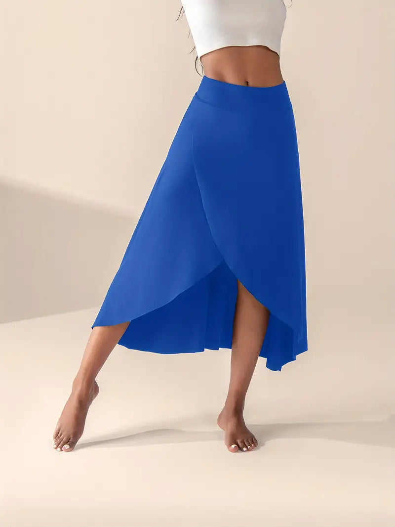 Valenzora | High-waisted slit skirt with pockets