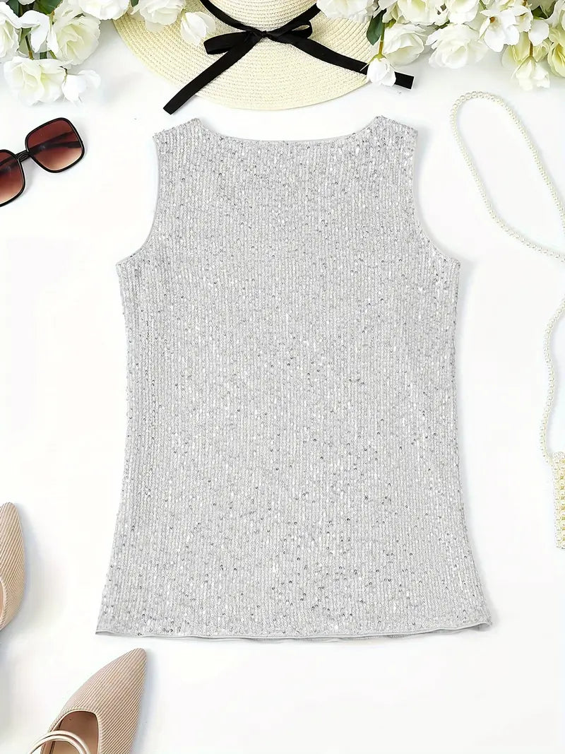 Valenzora | Elegant sleeveless top with sequins
